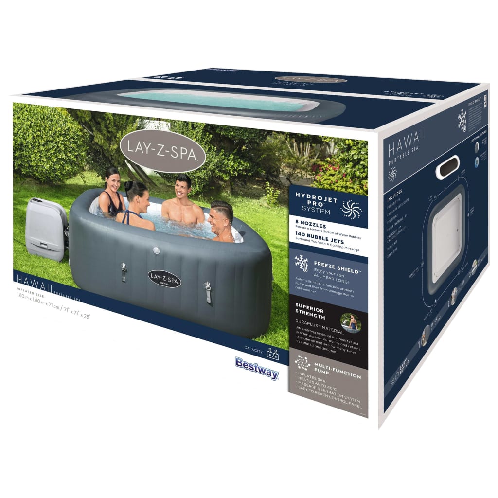 Bestway Lay-Z-Spa Hottub Opblaasbaar Hawaii Hydrojet Pro