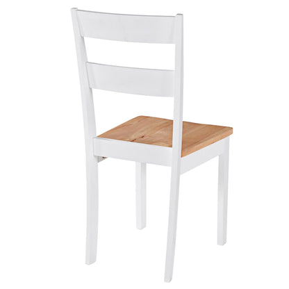 Eetkamerstoelen 2 St Massief Rubberwood Wit