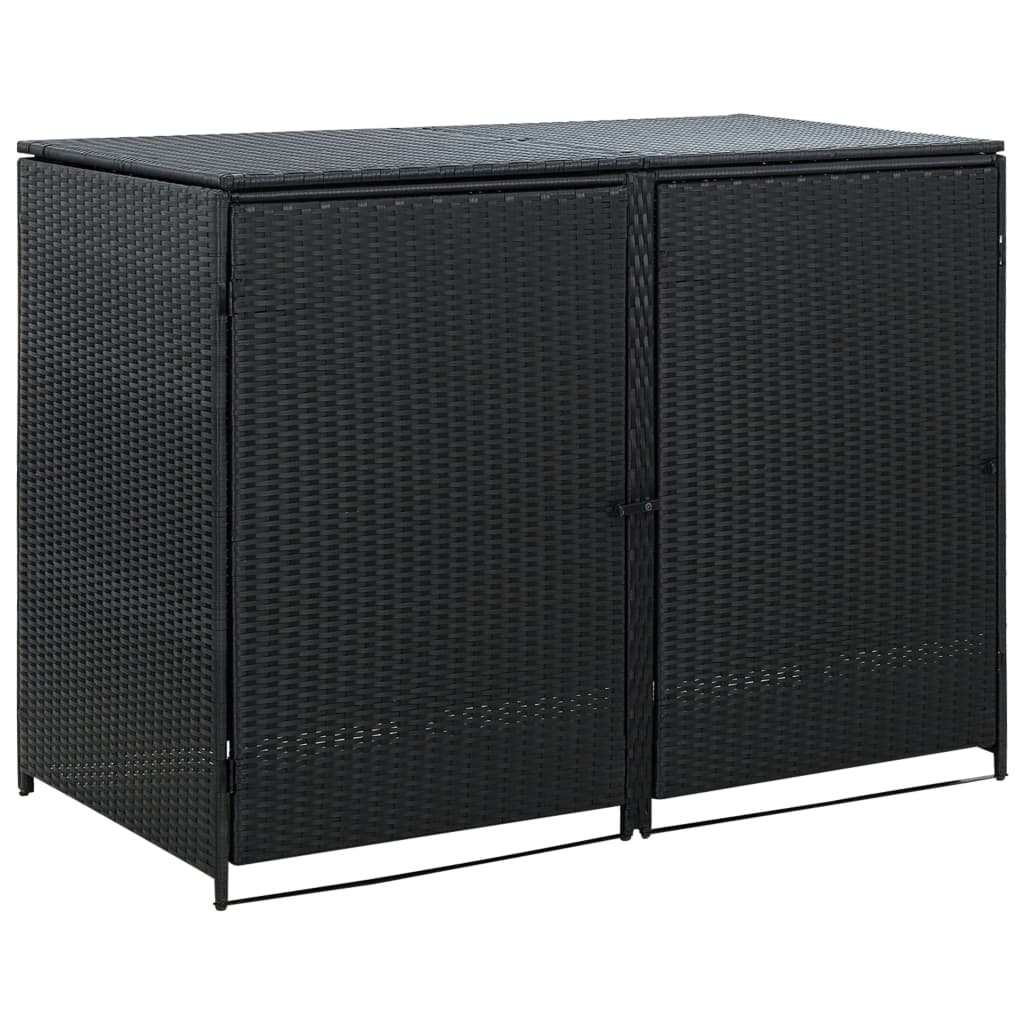 Containerberging Dubbel 148X77X111 Cm Poly Rattan Antraciet