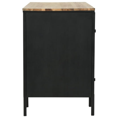 Bureau 120X50X76 Cm Massief Vurenhout En Staal