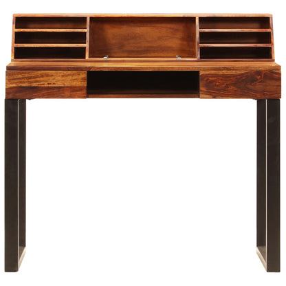 Bureau 110X50X94 Cm Massief Sheeshamhout En Staal