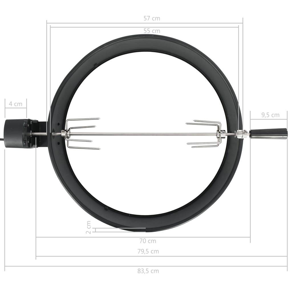 Bbq Rotisserie Ring Zwart