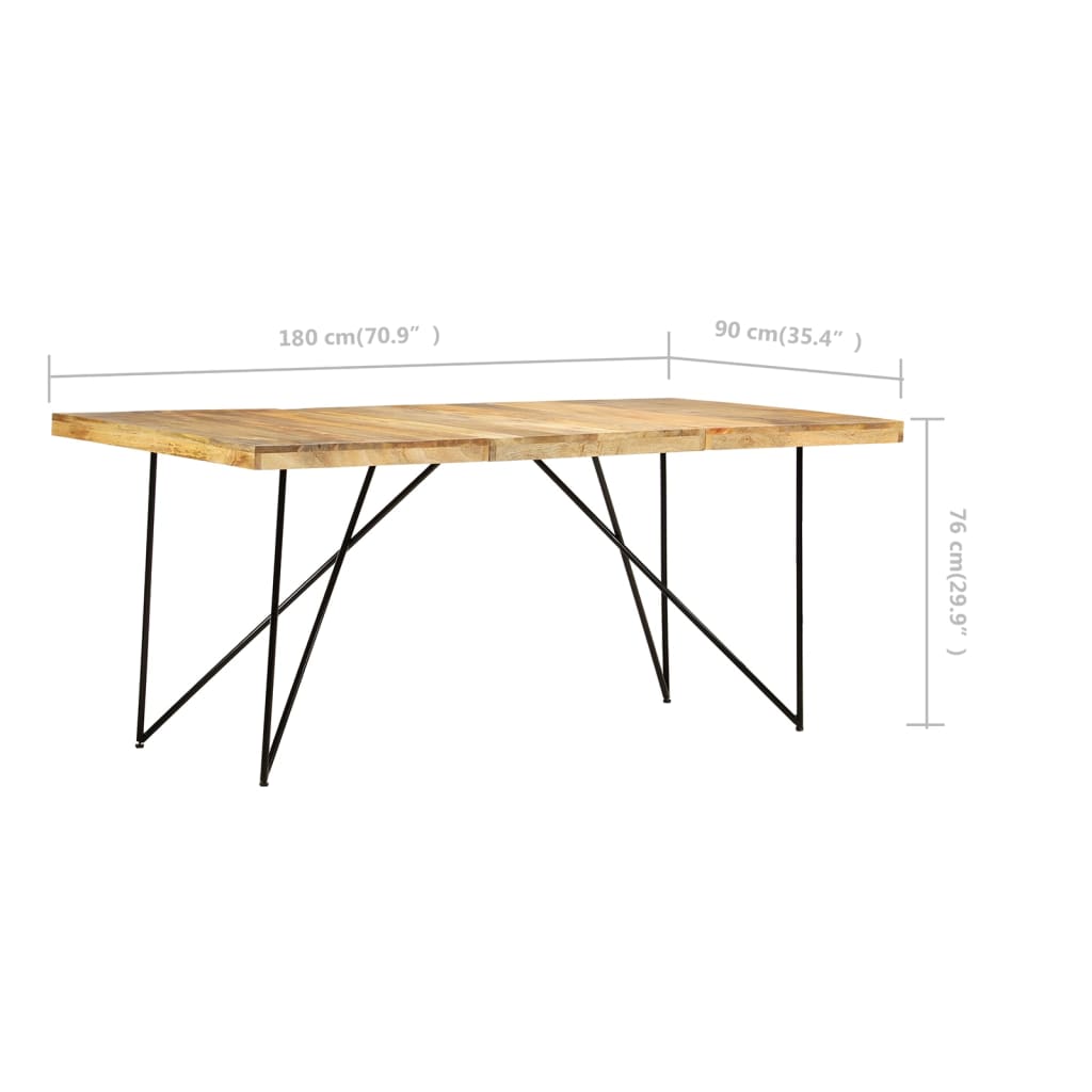 Eettafel 180X90X76 Cm