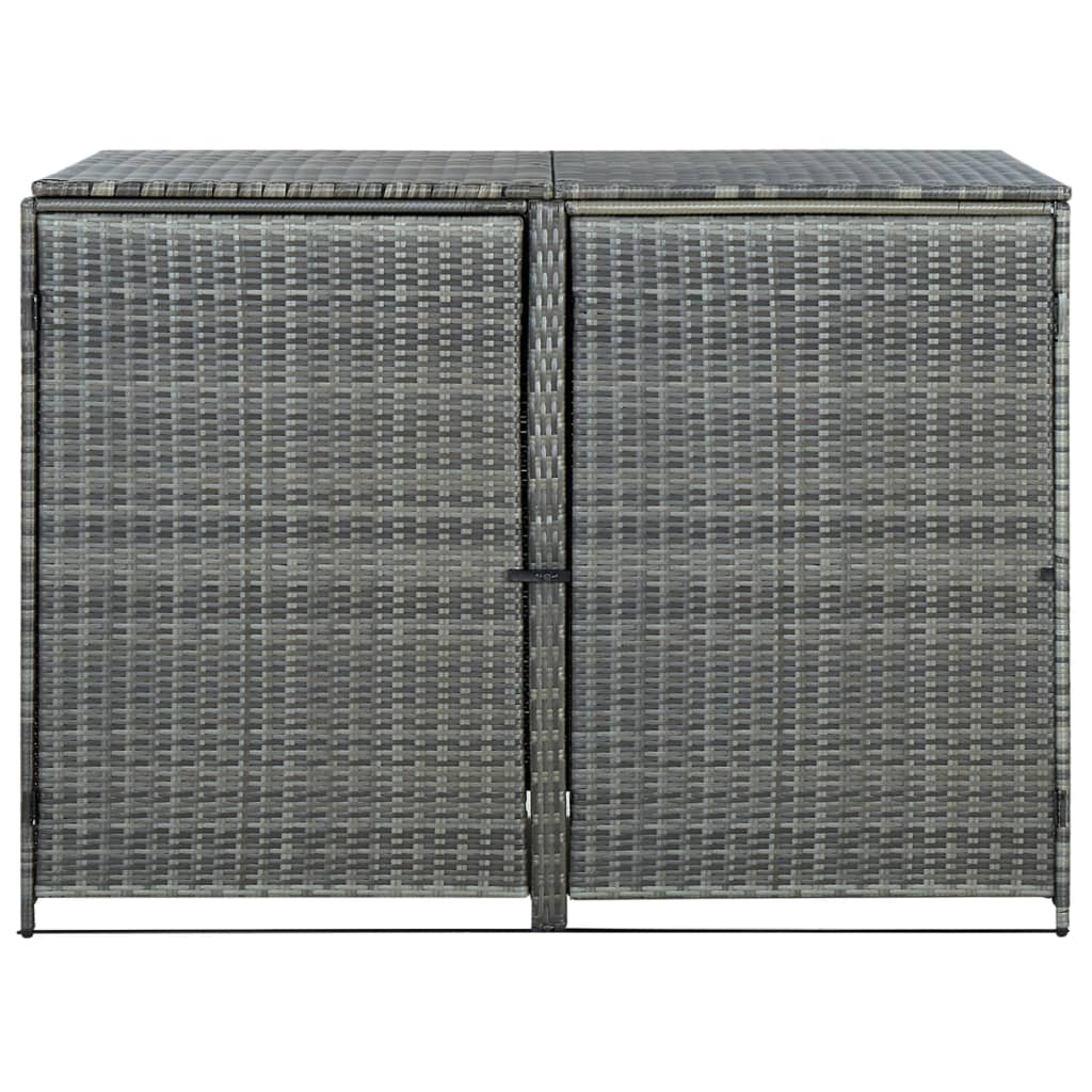 Containerberging Dubbel 148X77X111 Cm Poly Rattan Antraciet