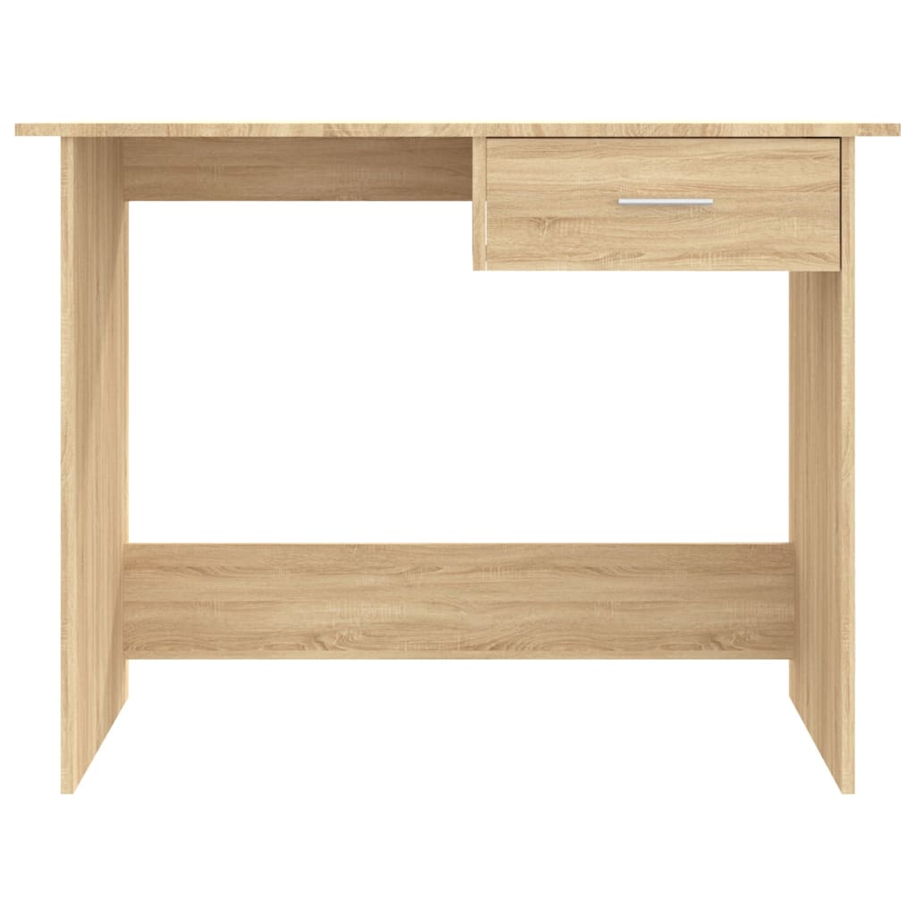 Bureau 100X50X76 Cm Bewerkt Hout Gerookt Eikenkleurig