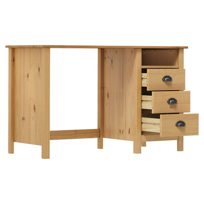 Bureau Hill 3 Lades 120X50X74 Cm Massief Grenenhout