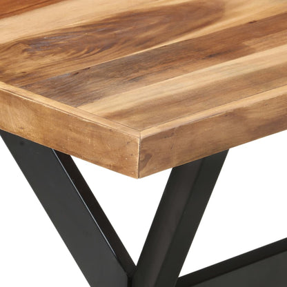 Eettafel Massief Hout Met Honingkleurige Afwerking