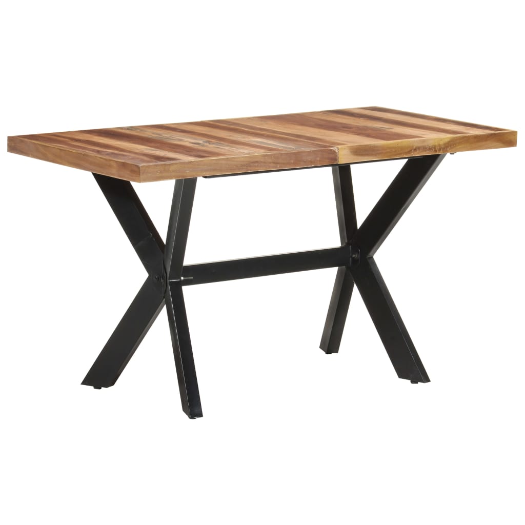 Eettafel Massief Hout Met Honingkleurige Afwerking