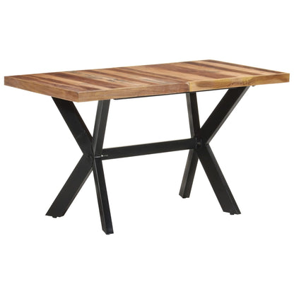 Eettafel Massief Hout Met Honingkleurige Afwerking