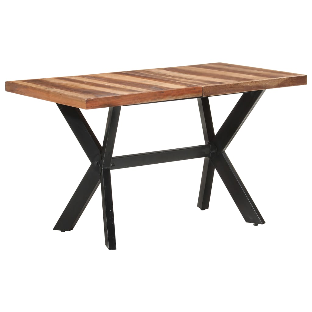 Eettafel Massief Hout Met Honingkleurige Afwerking