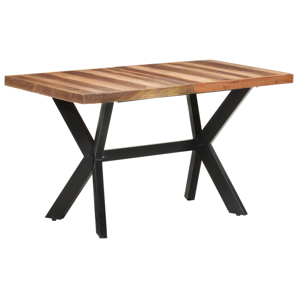 Eettafel Massief Hout Met Honingkleurige Afwerking