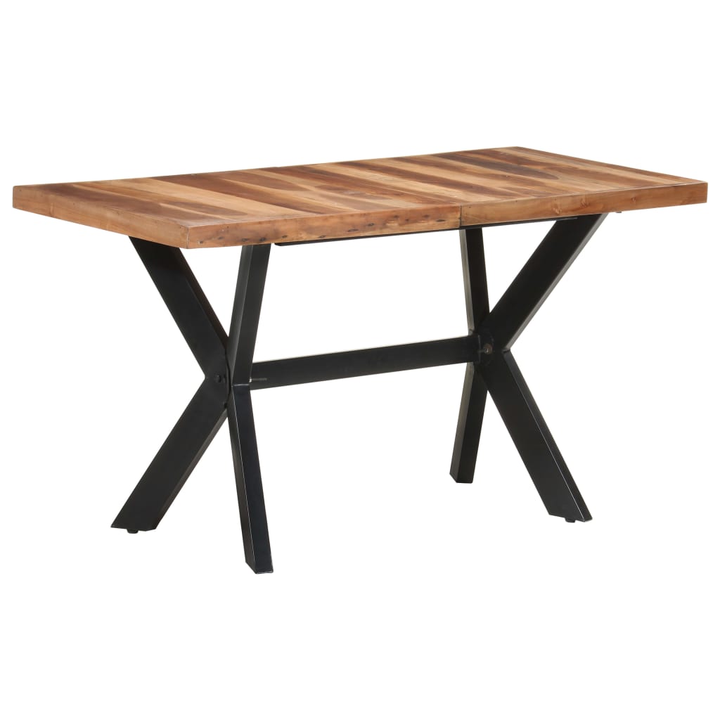 Eettafel Massief Hout Met Honingkleurige Afwerking