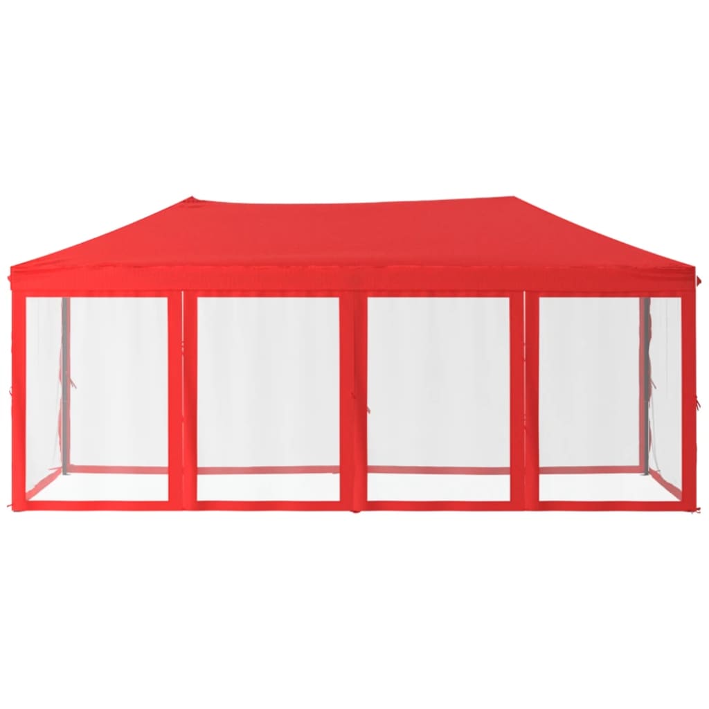 Partytent Inklapbaar Met Zijwanden 3X6 M Rood