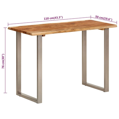 Eettafel 110X50X76 Cm Massief Acaciahout Sonoma Eiken