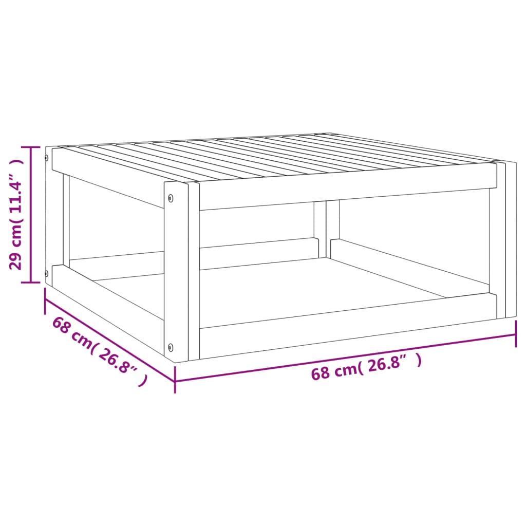 6-Delige Loungeset Met E Kussens Massief Hout