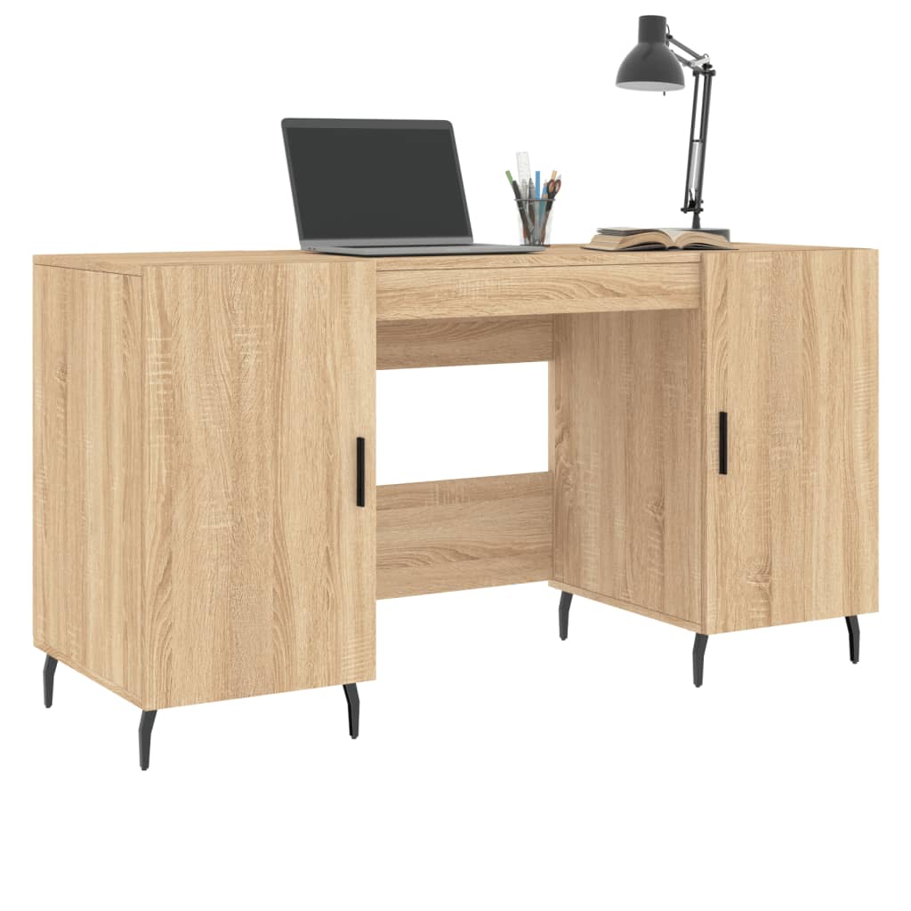 Bureau 140X50X75 Cm Bewerkt Hout Sonoma Eikenkleurig