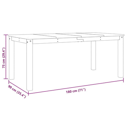 Eettafel Panama 180X90X75 Cm Massief Grenenhout Bruin