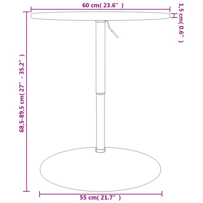 Bartafel Ø 60X89,5 Cm Massief Beukenhout Donkerbruin