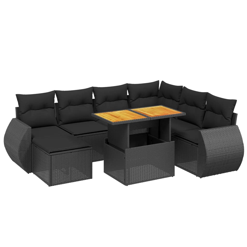 8-Delige Loungeset Met Kussens Poly Rattan