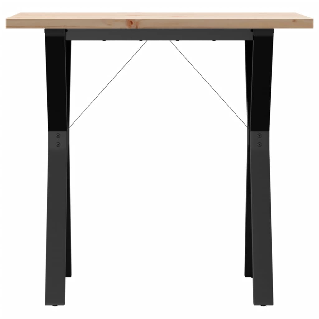 Eettafel Y-Frame 80X50X75,5 Cm Massief Grenenhout En Gietijzer