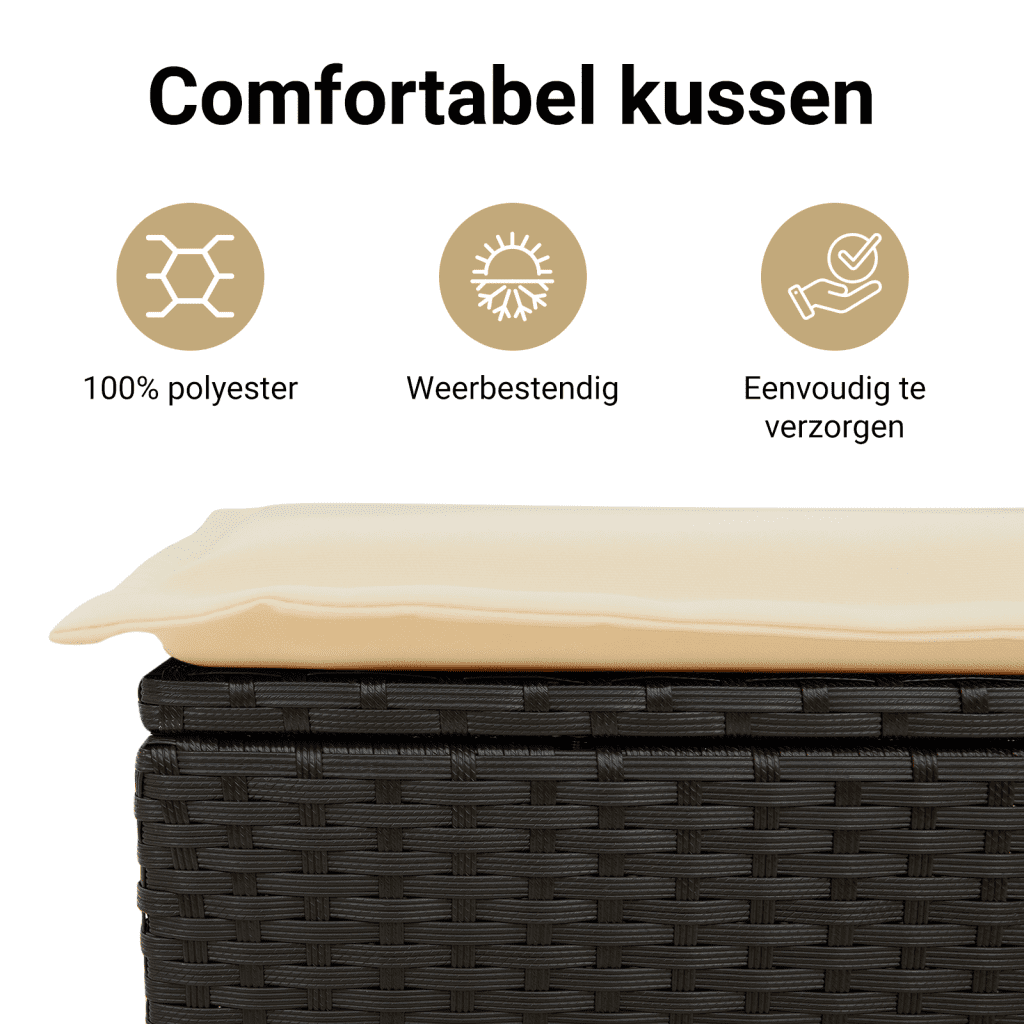 6-Delige Loungeset Met Kussens Poly Rattan - Cozy Home Store 