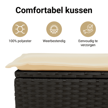 6-Delige Loungeset Met Kussens Poly Rattan - Cozy Home Store 