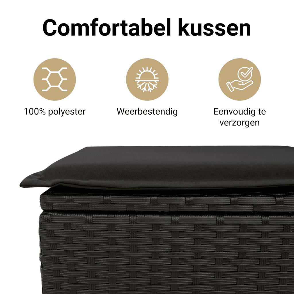 8-Delige Loungeset Met Kussens Poly Rattan - Cozy Home Store 